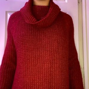 Women’s Rust Turtleneck Sweater